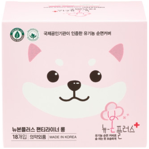 J2LOH 유기농본 뉴본플러스 팬티라이너 롱 18개 (1팩(18개))