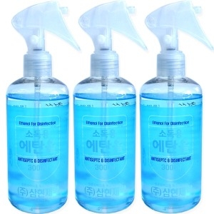 소독용 에탄올 스프레이형 3개 알콜 청소용 알코올