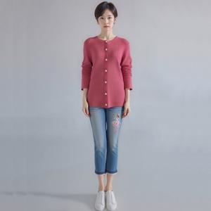 모라도 24년 봄 여름 중년 여성 비스코스 냉감 니트 가디건RNM8CD400F-CC_이미지