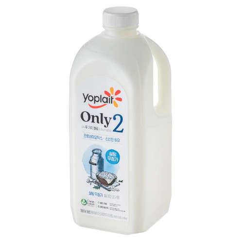 빙그레 요플레 only2 설탕 무첨가 플레인 요거트 1.8L (5개)