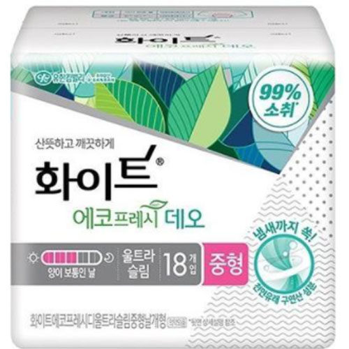 화이트 에코프레시 울트라슬림 중형 18개