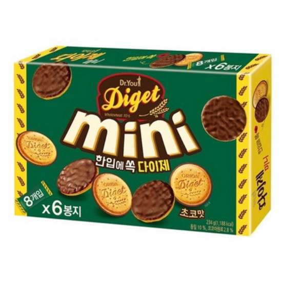 다이제 미니 초코맛 6개입 240g