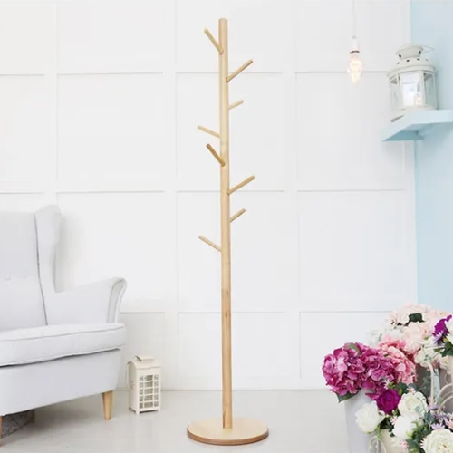 트리스토어 원목 원형 스탠드 옷걸이_이미지