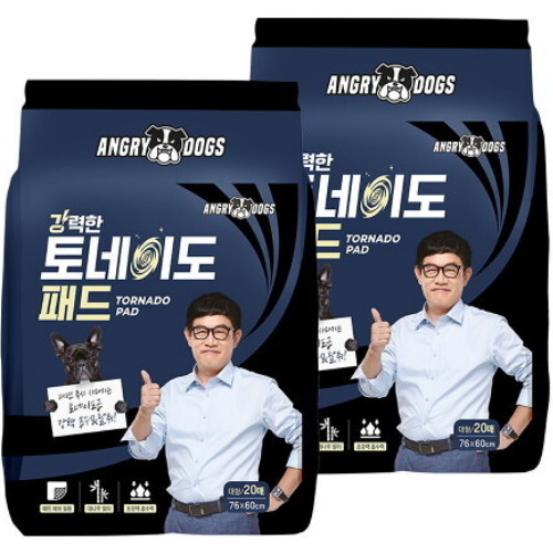앵그리독스 토네이도 배변패드 대 20매