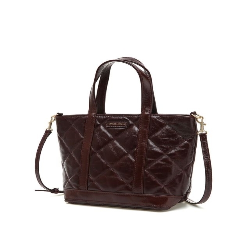 아떼바네사브루노 다크브라운 퀼팅 소가죽 S 카바스백 VIBA4F127W3_이미지