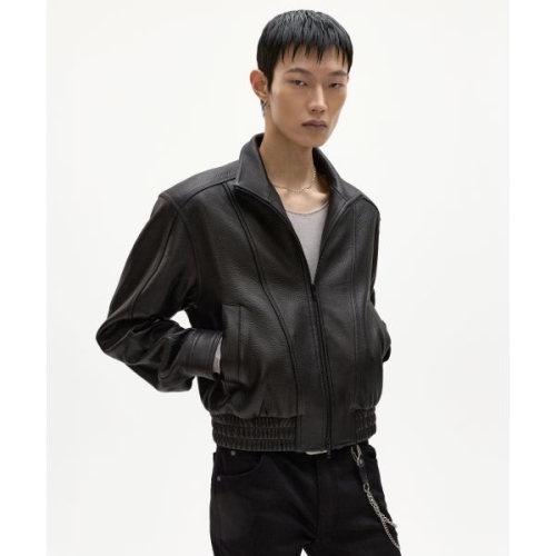 엘무드 LMOOD 세인트 램스킨 레더 보머 자켓 블랙 L6AO0023BK 417813