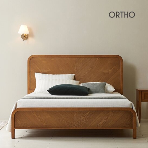 올쏘 진저 헤링본 원목 침대 Q