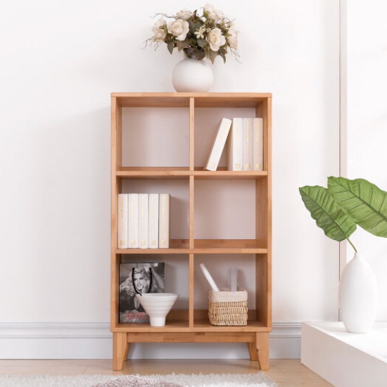 우아미가구 코모레 엘다 원목 6칸 인테리어 책장 720