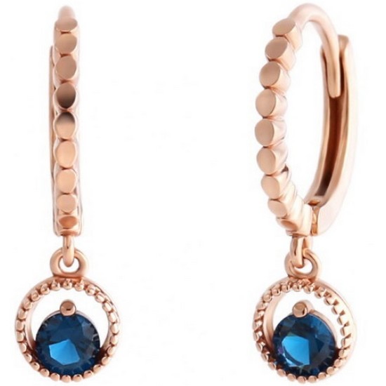 비앤비골드 14K 서클 볼볼 청다이아 3mm 원터치 귀걸이 JNE28390