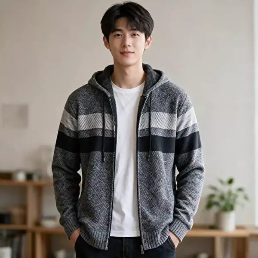 기타 후드 가디건 겨울 남자 후드티 맨투맨 점퍼 잠바 아우터 외투 외출복-WFQ7OAG