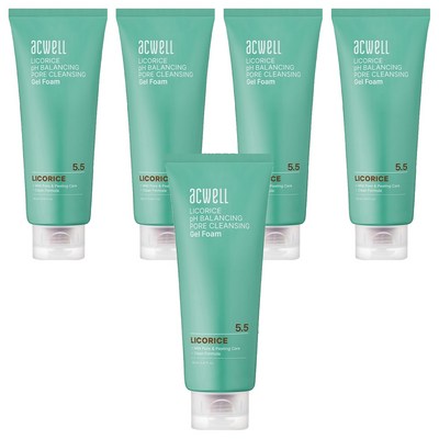 아크웰 감초수 피에이치 밸런싱 포어 클렌징젤폼 160ml (5개)_이미지