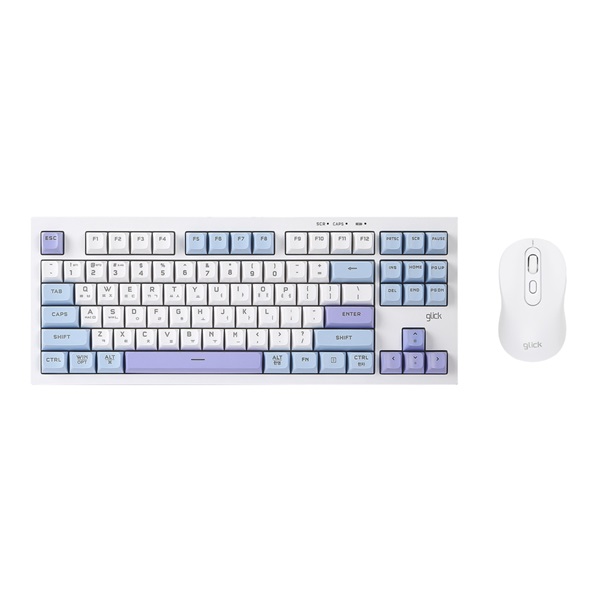 지클릭커 OFFICEPRO WMK90 사일런스 M 87 무선 키보드 마우스 세트 (Sky City, RC1)_이미지