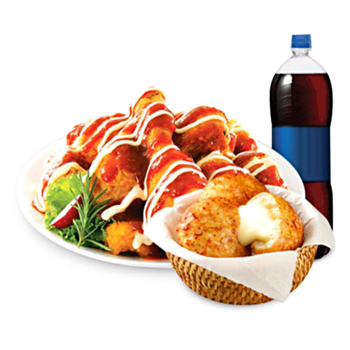 처갓집 ㅤ슈프림 양념치킨 + 치킨치즈볼 + 콜라 1.25L 교환권_이미지
