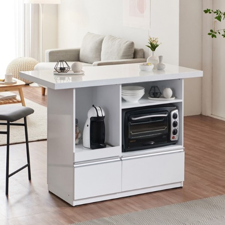 나무뜰 베이크 인조대리석 광파오븐 아일랜드 식탁 1200A