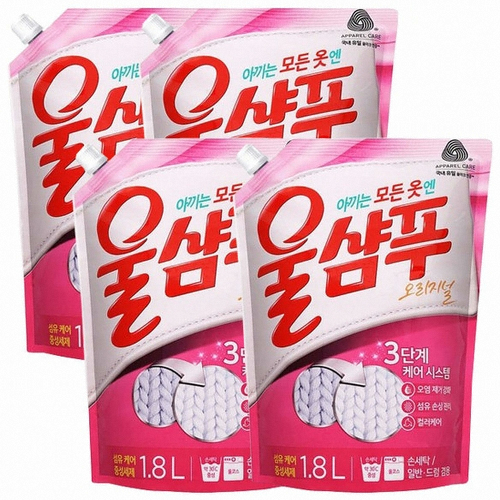 애경 울샴푸 오리지널 리필 1.8L (4개)
