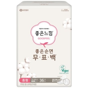 좋은느낌 좋은순면 무표백 중형 36개