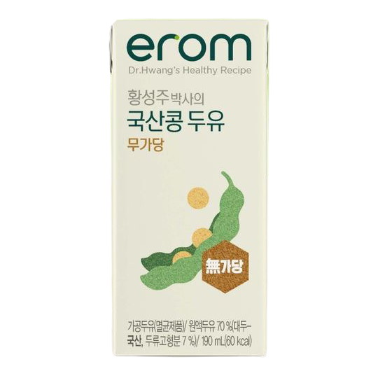 이롬 황성주 국산콩 두유 무가당 190ml