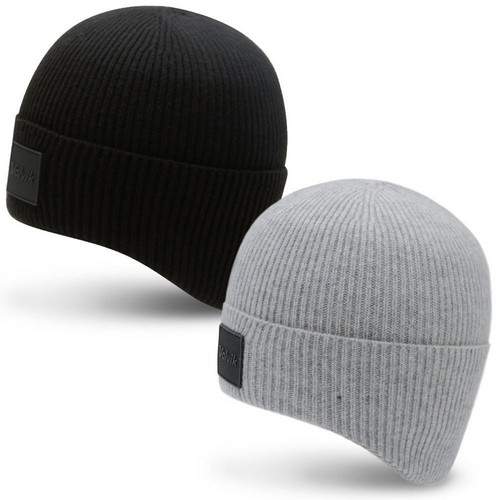 볼빅 방한 이어플랫 니트 비니