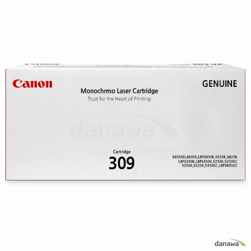 Canon 정품 CRG-309 BK 검정 [1개]