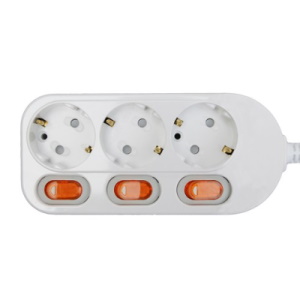 금호전기 번개표 3구 16A 일반 멀티탭 7개 [1.5m]