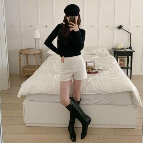 기타 패플 다잇템다잇템 여성 보온 하이웨이스트 폭신 숏팬츠_24047676_이미지