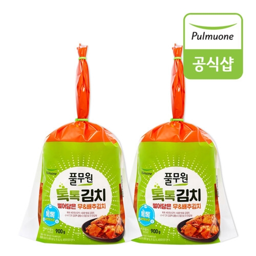 톡톡김치 썰어담은 무배추김치 900g 2봉