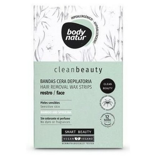 바디네이처 클린뷰티 헤어리무벌 왁스스트립 페이스 12매