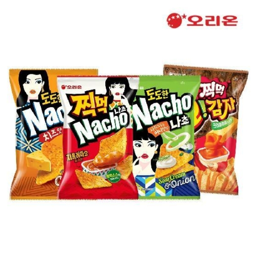 오리온 찍먹나쵸세트 4종14봉, 찍먹나쵸4+찍먹오감자4+나쵸치즈3+나쵸어니언3_이미지