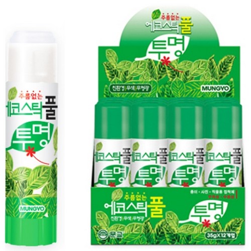 문교 에코스틱 투명풀 35g (12개)