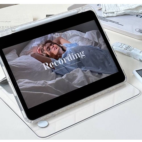 오드밤 iPad Pro 13 M4 감성 투명 아크릴 세로거치 케이스_이미지