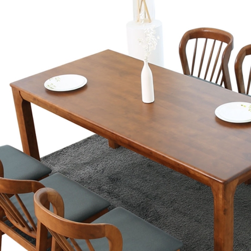 케미에르 아슬로바 원목 식탁 1800 (의자3개+벤치1개)_이미지