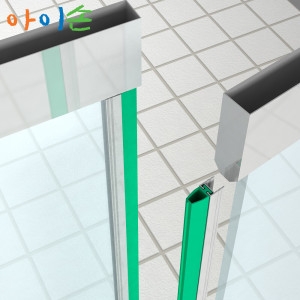 아이손 교체용 강화도어손보호대 유리문 손끼임방지 알루미늄 일체형 손보호대_이미지