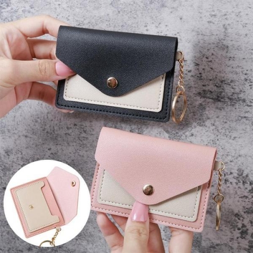 셀러허브 명함지갑 지폐 동전 얇은 똑딱이 학생 키링 카드지갑 S29967171