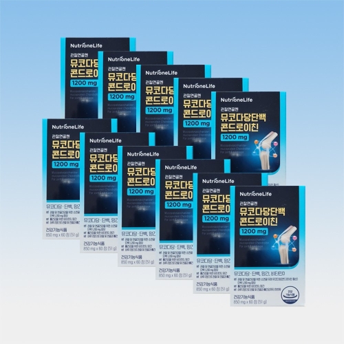 뉴트리원 관절연골엔 뮤코다당단백 콘드로이친 850mg 60정 (11개)_이미지