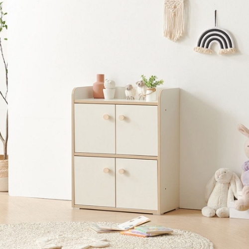 파로마 버들 3단 4도어 수납 책장 600