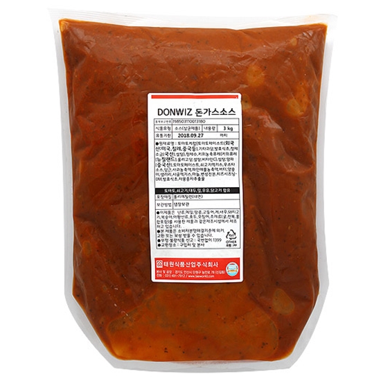 태원식품산업 DONWIZ 돈가스소스 3kg이미지입니다. 누르면 해당 게시물로 새창이동합니다.