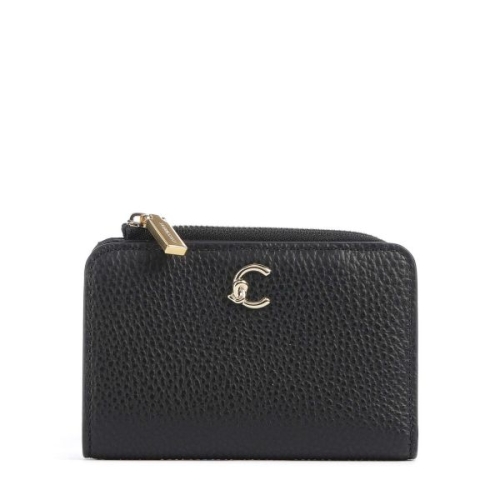  코치 넬레 Coccinelle C-Me RFID 차단 지갑 그레인드 소가죽 블랙 월렛 448908