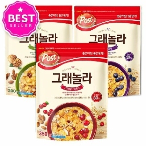 그래놀라 크랜베리아몬드 350g+블루베리 310g+카카오호두 300g