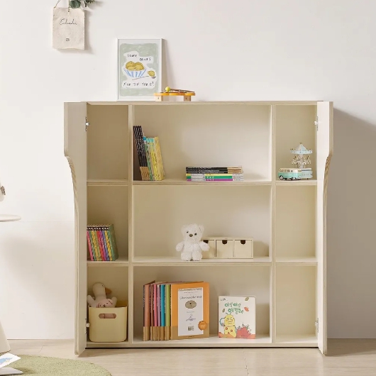 나무뜰 버디 E0등급 와이드 3단 책장 교구장 수납장_이미지