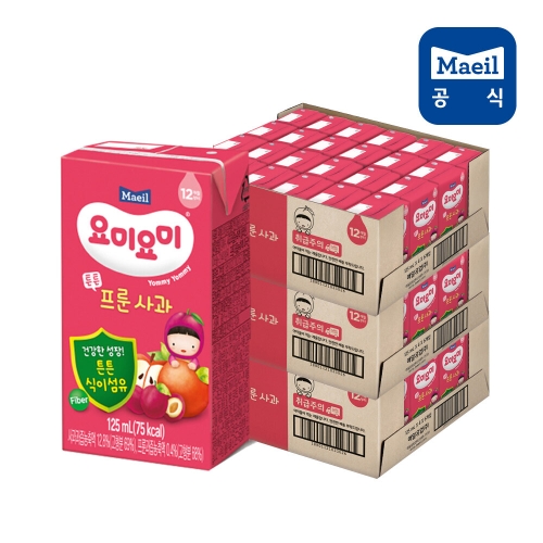 매일유업 요미요미 튼튼주스 프룬사과 125ml (72개)_이미지