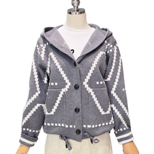 포커스 니트 후드 가디건 FW5J3KC3118_이미지