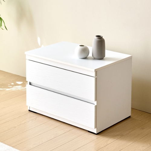 플레인홈 필리 화이트 모던 2단 서랍장 600_이미지