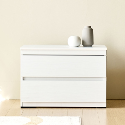 플레인홈 필리 화이트 모던 2단 서랍장 600_이미지