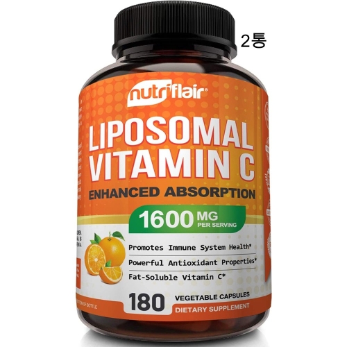 뉴트리플레어 리포조말 리포좀 비타민C 1600mg 180캡슐 (2개)_이미지