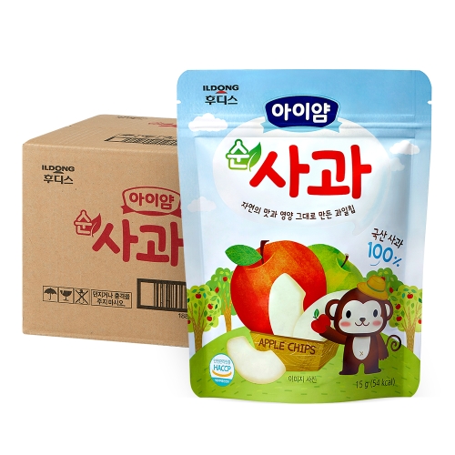일동후디스 아이얌 동결건조 과일칩 순사과 15g 10개
