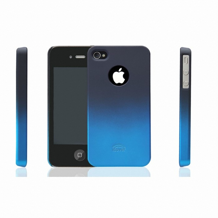 아이커버 SNAP ON ROYAL RUBBER BLACK/BLUE (아이폰4/4S)_이미지