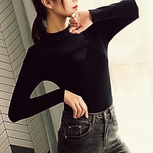 캐시미어 반목티셔츠 아우터이너 W96D4CE