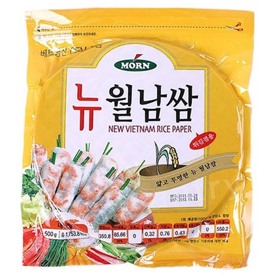 엠앤에프 몬(MORN) 뉴월남쌈 22cm 원형 500g (4개)_이미지