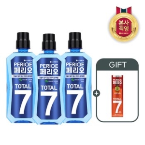 페리오 토탈7 가글 쿨링 760ml x 3개 + 토탈7 마일드 120g x 1개 (1세트)_이미지