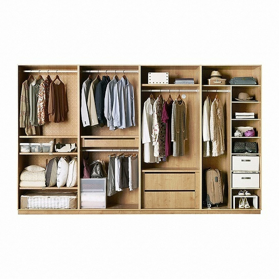 한샘 바이엘 채널 붙박이장 화이트오크 고급형 (260cm)_이미지